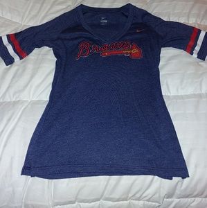 Ladies Nike Official MLB Atlanta Braves Shirt